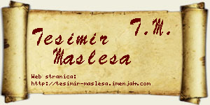 Tešimir Masleša vizit kartica